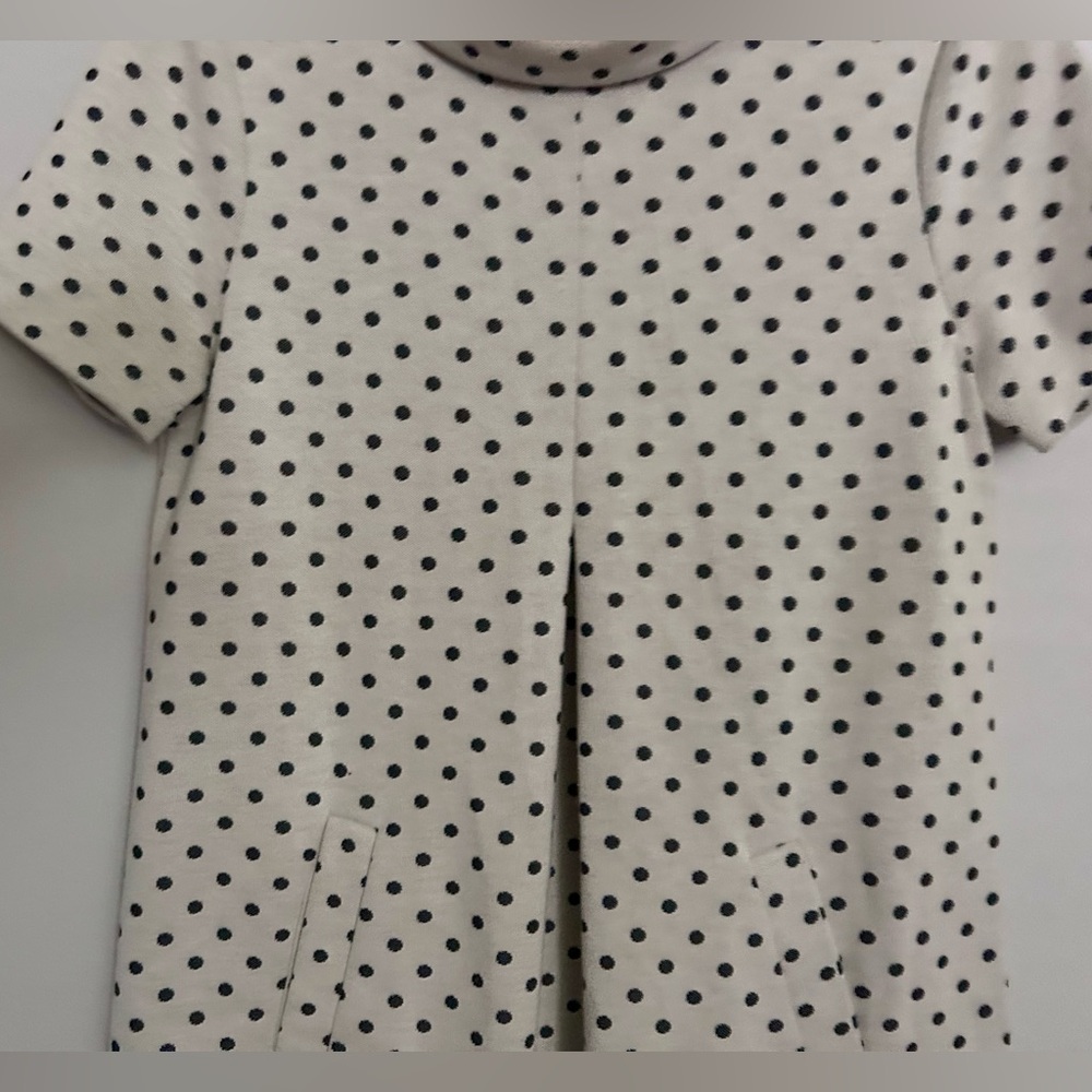TYLER BOE Kristen Jacquard Polka Dot Collared Mini Dress Academia Twee Mod | S - Picture 7 of 16